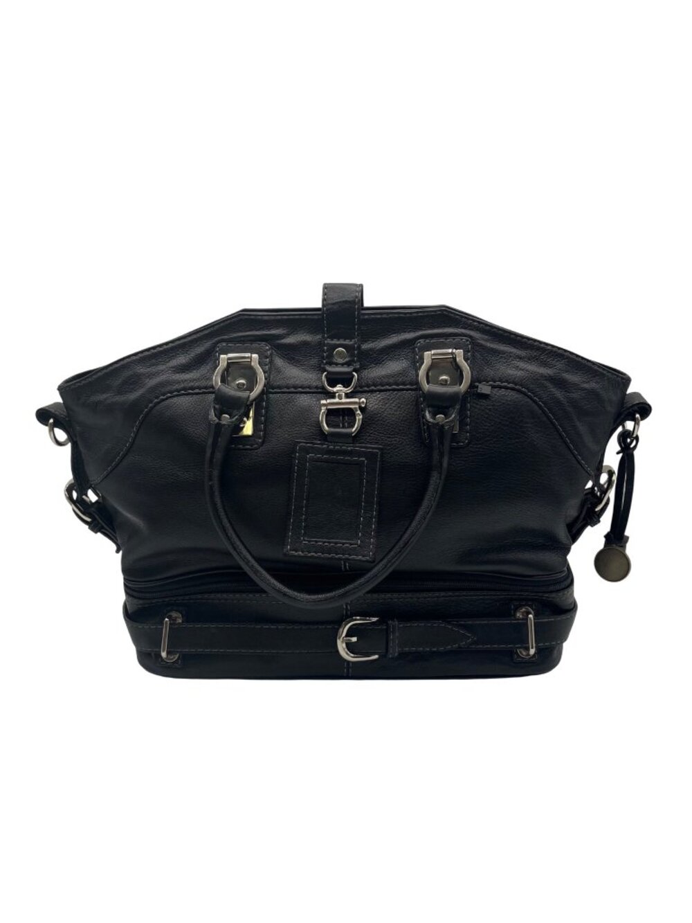 The Real Mccoy Vintage Black Pebbled Leather Shoulder Bag